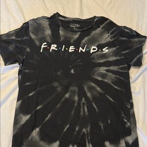 Black Tie-Dye Friends T-Shirt